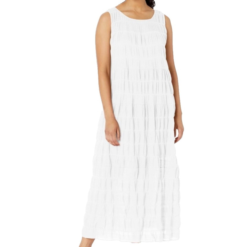 Max Studio Maxi Sleeveless White dress XS Lined Summer Cotton Blend